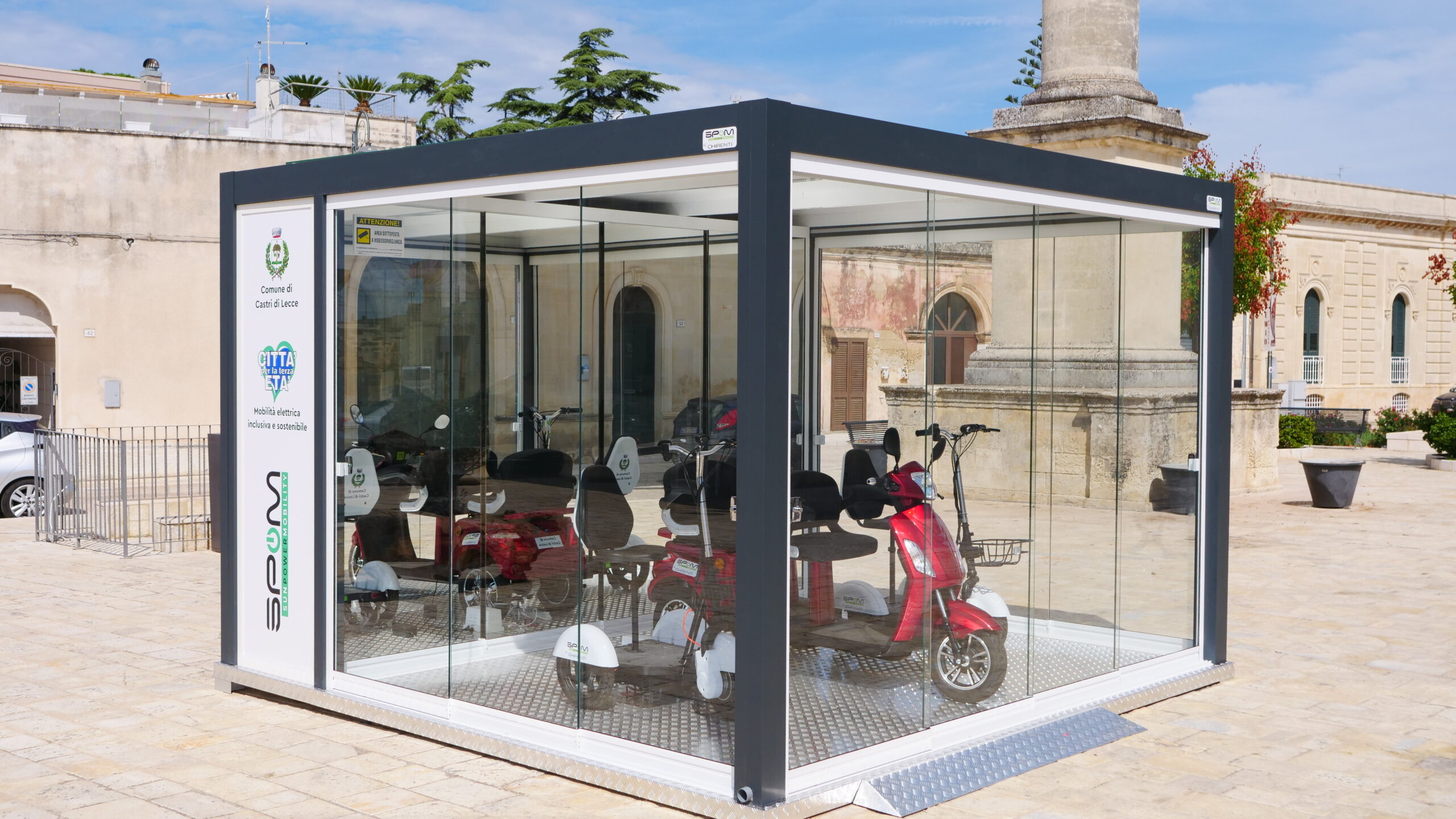 Spom box per veicoli leggeri a ricarica solare. Green 100% - Spom Box Castrì di lecce